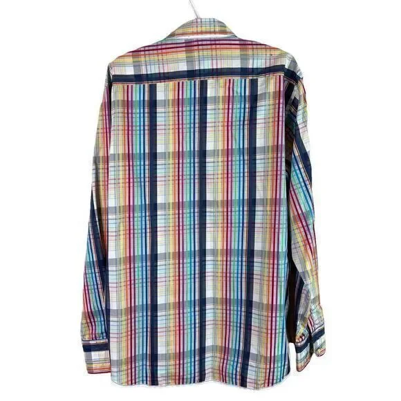 George Roth Los Angeles Button Down Shirt Mens XL‎ Colorful Long Sleeve Cotton - Picture 3 of 4